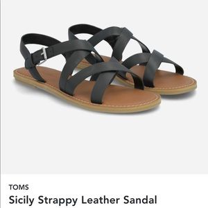 Toms Sicily Strappy Leather Sandals